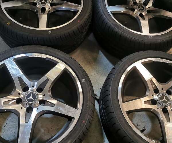 18" GENUINE MERCEDES SLK AMG ALLOY WHEELS / NEW TYRES