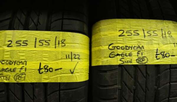 255 / 55 / 18 GOODYEAR EAGLE F1 RUN FLAT TYRES – TWO AVAILABLE