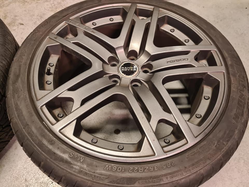 22" GENUINE KHAN RS600 ALLOY WHEELS / TYRES - RANGE ROVER