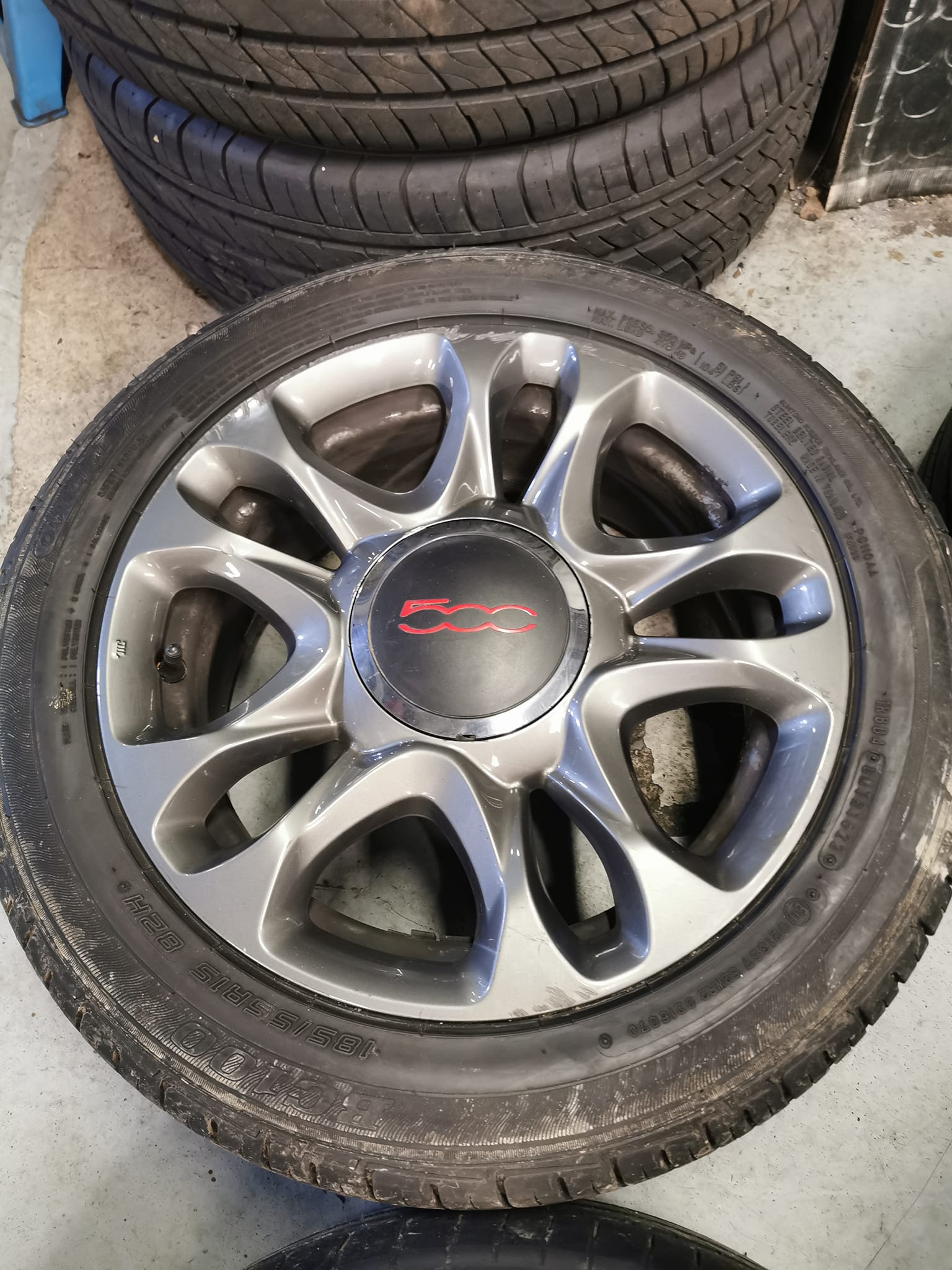 15" Fiat 500 Sport Alloy Wheels / Tyres - Image 2