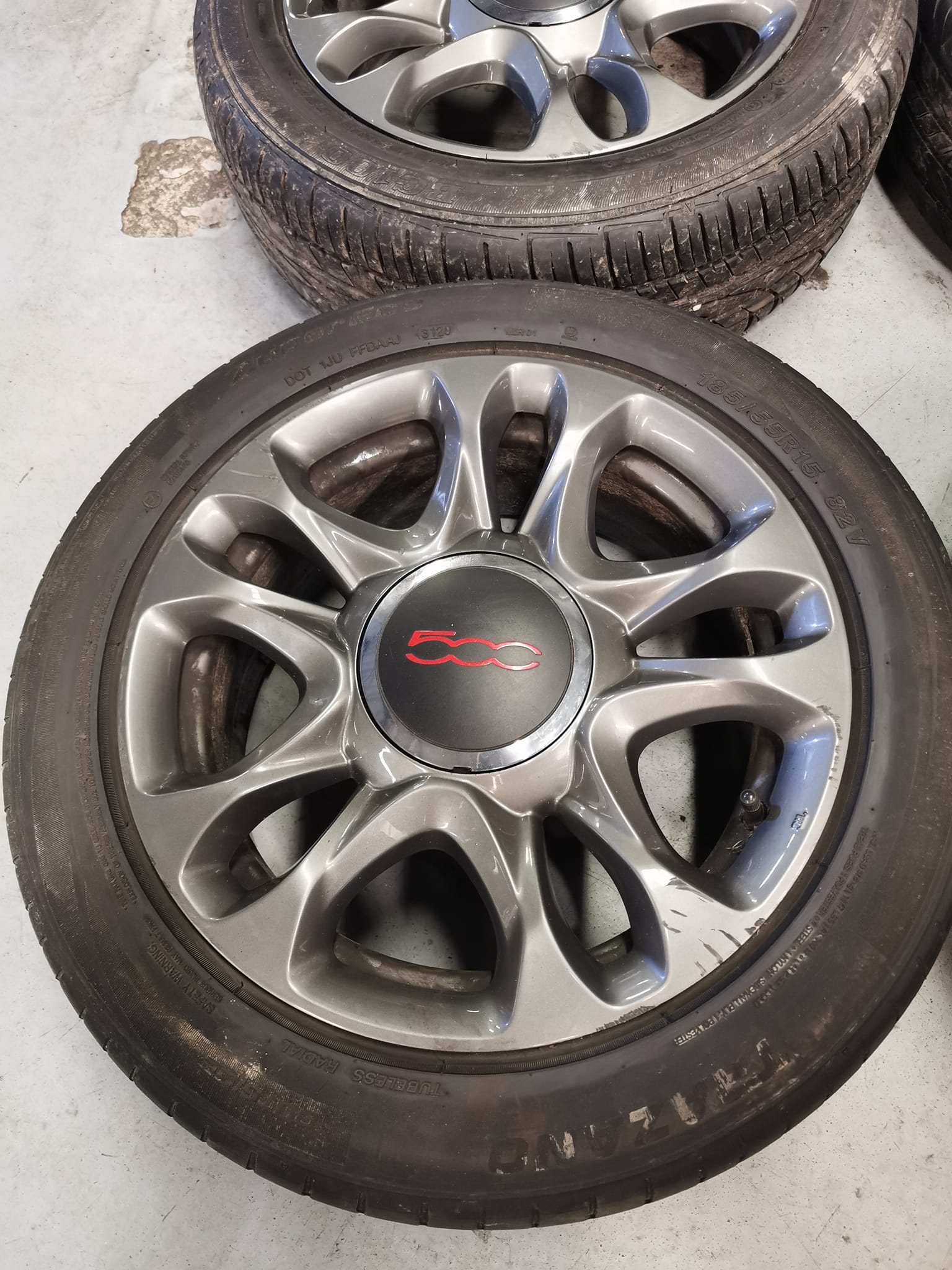 15" Fiat 500 Sport Alloy Wheels / Tyres - Image 3