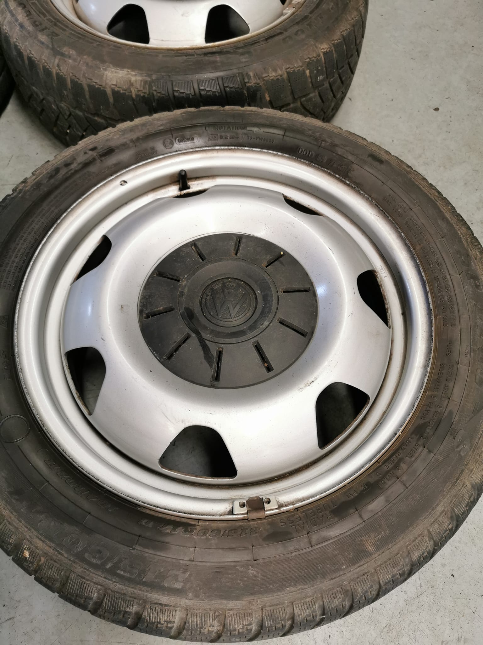 17" Volks Wagen T5 GP Steel Wheels / Winter Tyres - Image 2