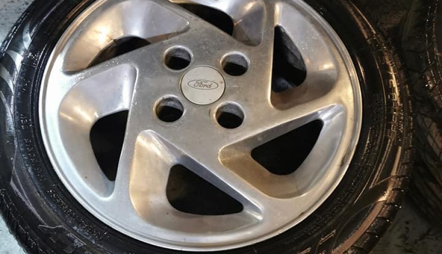 15" GENUINE FORD RS TURBO ALLOY WHEELS / NEW TYRES - Image 3