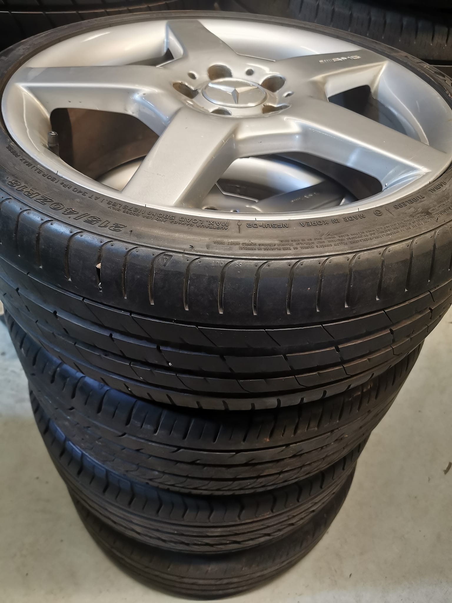 18" GENUINE AMG III MERCEDES ALLOY WHEELS / TYRES - Image 7