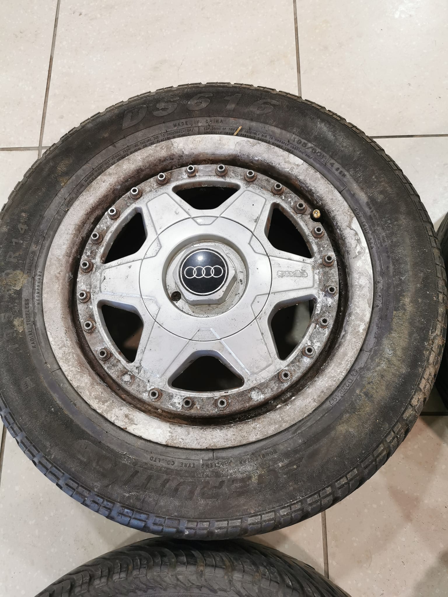 14" GENUINE SPEEDLINE ALLOY WHEELS / TYRES - AUDI - 4 X 108 FITMENT - Image 2