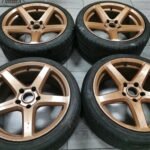 18" BMW 5 SPOKE CONCAVE ALLOY WHEELS / TYRES - SATIN GOLD