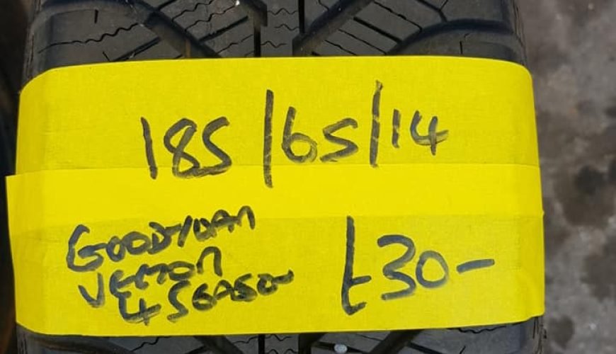 185-65-14-goodyear-3auq6k64hgu30kkggj67t6.jpg 185 / 65 / 14 GOODYEAR VECTOR 4 SEASON TYRE - Image 1