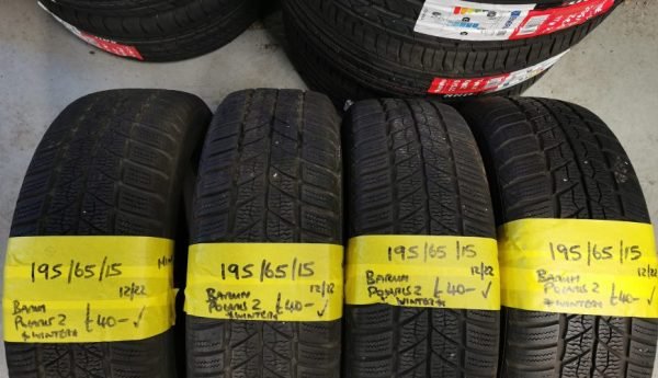 195 / 65 / 15 BARUM POLARIS 2 WINTER TYRES – FOUR AVAILABLE - Image 1