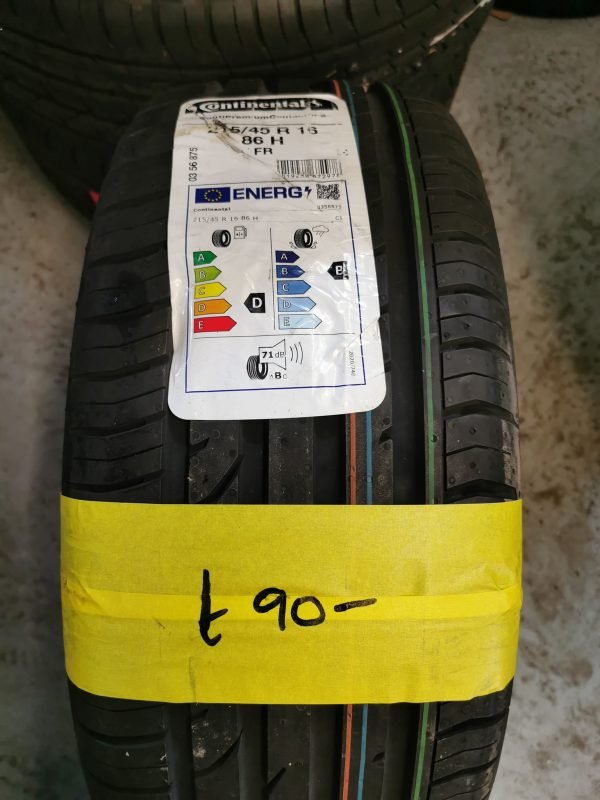 215 / 45 / 16 Continental Sport Contact 2 Tyre - Image 1