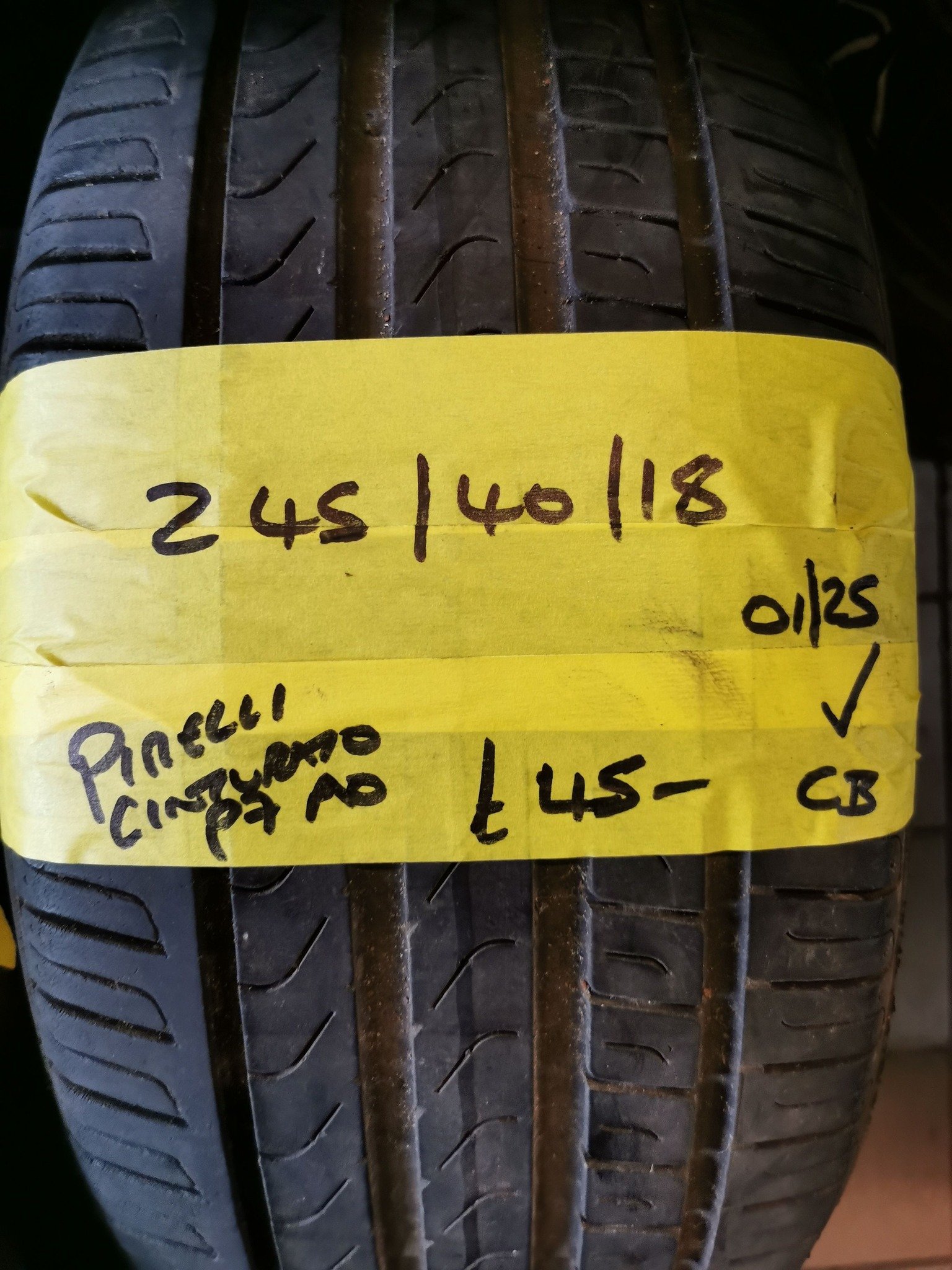 245-40-18-PIRELLI-P7.jpg 245 / 40 / 18 PIRELLI CINTURATO P7 TYRE - Image 1