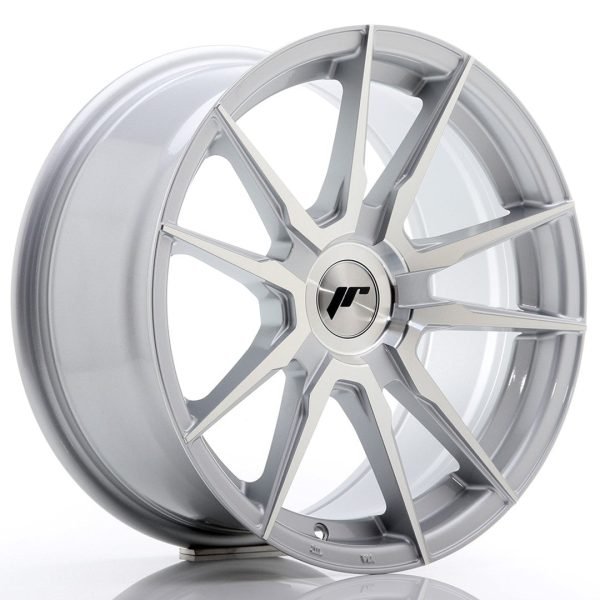 JR Wheels JR21 17x8 ET35 Blank Silver Machined - Image 1