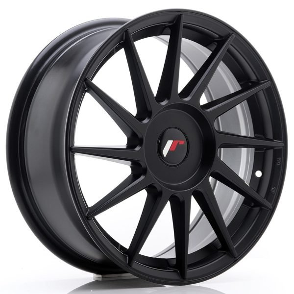 JR Wheels JR22 17x7 ET35-40 BLANK Matt Black - Image 1