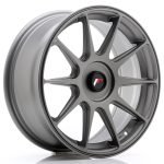 JR Wheels JR11 17x7.25 ET35-40 Blank Matt Gun Metal