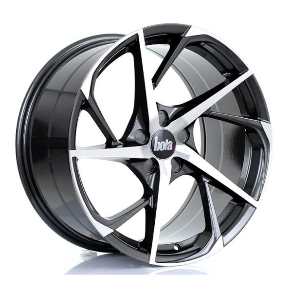 BOLA B18 19x9.5 ET25-45 5x115 GUNMETAL POLISHED FACE - Image 1