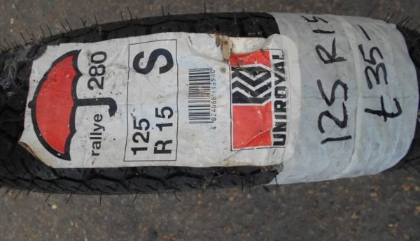 CITROEN 2 CV TYRE UNIROYAL 125 R 15 NEW – OLD STOCK - Image 1