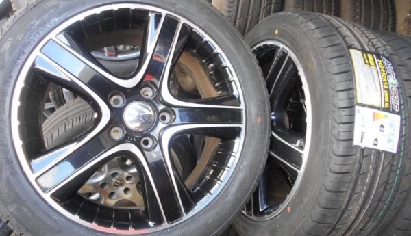 18" GENUINE VOLKSWAGEN T5 / T6 DAKAR ALLOY WHEELS / NEW TYRES - Image 2