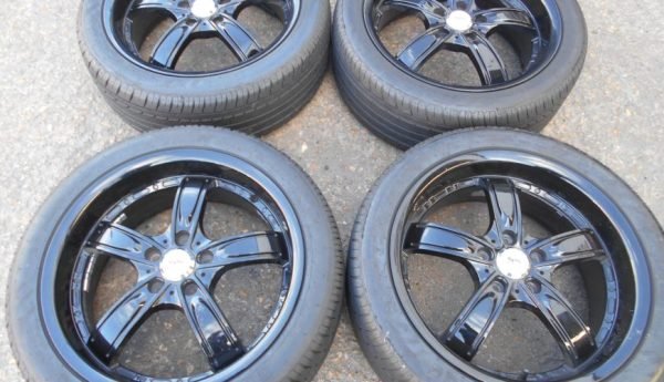 18" GENUINE VOLKSWAGEN T5 / T6 DAKAR ALLOY WHEELS / NEW TYRES - Image 3