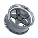 Kansei KNP 15x7 ET0 4x100 Gunmetal w/Machined Lip