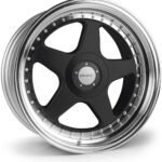 Dare F5 17x7.5 ET35 4x100/4x108 Black Polished Lip