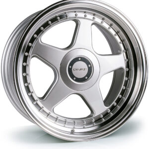 Dare F5 18x8 ET40 5x112/5x120 Silver Polished Lip