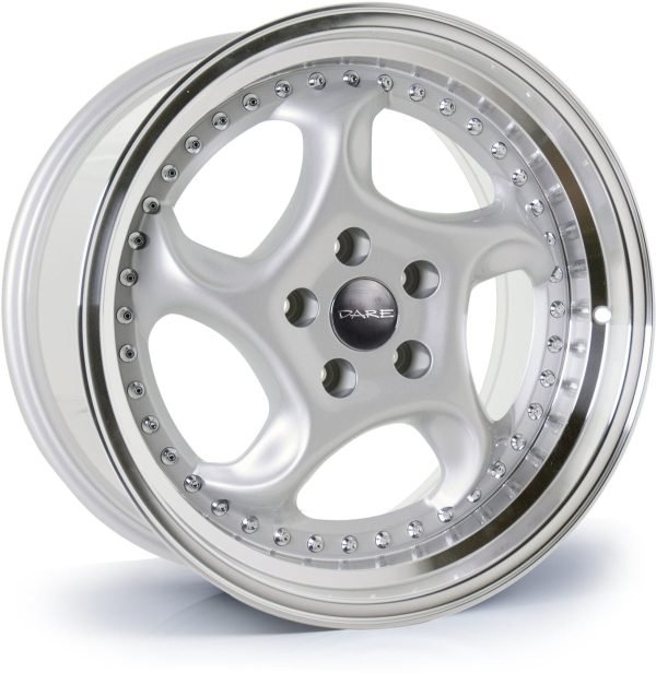 Dare F6 18x9.5 5x120 ET40 Silver Polished Lip - Image 1