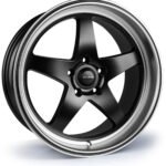 Dare F7 18x8 ET35 5x120 Satin Black Polished Lip