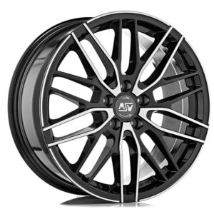 MSW 72 18x8 ET50 5x112 GLOSS BLACK FULL POLISHED