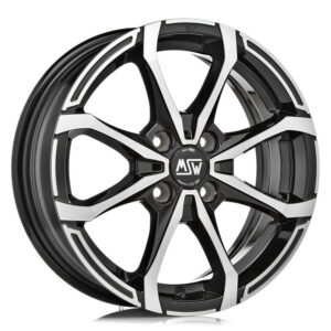 MSW X4 16x7 ET37 4x108 GLOSS BLACK FULL POLISHED