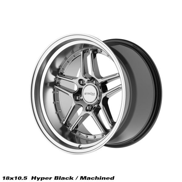 STROM DS-05 18x10.5 ET10 5x114.3 Hyper Black / Pol - Image 1