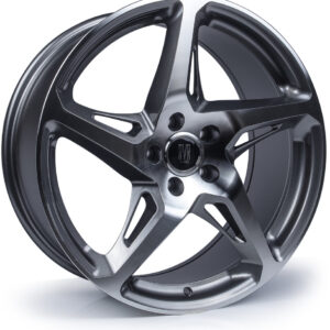 River R4 18x8 ET42 5x112 Gunmetal / Polished Face