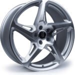 River R4 18x8 ET42 5x112 Matt Silver / Polished Face