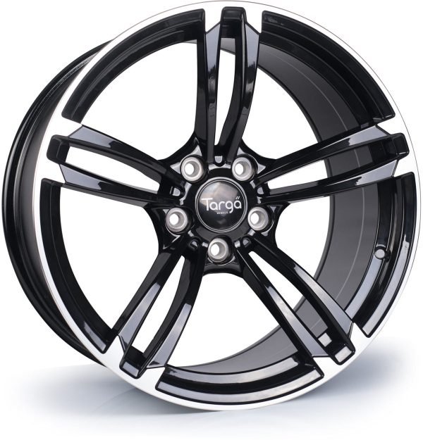 Targa TG1 18x8.5 ET35 5x120 Gloss Black / Polished Face - Image 1