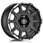 Sparco DAKAR 17x8.5 ET25 5x150 MATT BLACK LIP POLISHED+RIVETS