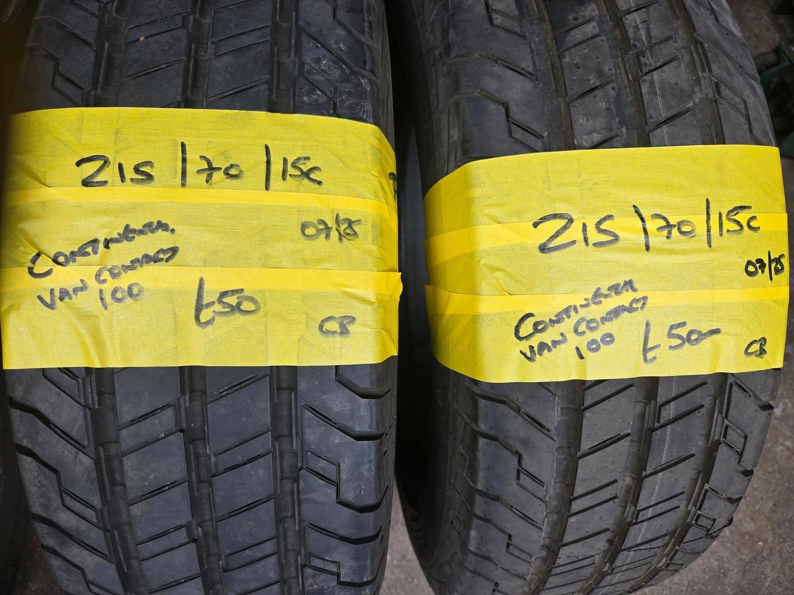 215 70 15c continental 215 / 70 / 15 C CONTINENTAL VAN CONTACT 100 TYRES - TWO AVAILABLE - Image 1