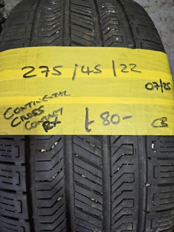 275 / 45 / 22  CONTINENTAL CROSS CONTACT RX TYRE - Image 1