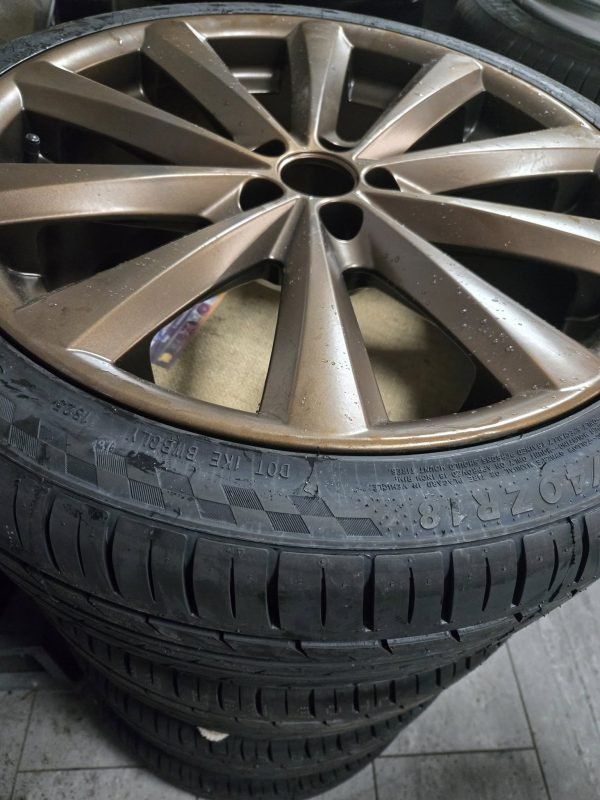 18" GENUINE ALLESSIO  ALLOY WHEELS / NEW TYRES   - 5 X 100 FITMENT   - VOLKSWAGEN / AUDI ETC - Image 7
