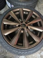 18" GENUINE ALLESSIO  ALLOY WHEELS / NEW TYRES   - 5 X 100 FITMENT   - VOLKSWAGEN / AUDI ETC - Image 4