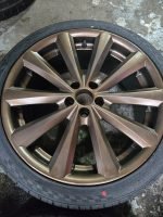 18" GENUINE ALLESSIO  ALLOY WHEELS / NEW TYRES   - 5 X 100 FITMENT   - VOLKSWAGEN / AUDI ETC - Image 5