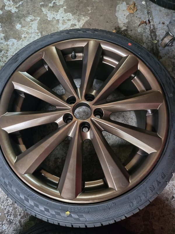 18" GENUINE ALLESSIO  ALLOY WHEELS / NEW TYRES   - 5 X 100 FITMENT   - VOLKSWAGEN / AUDI ETC - Image 6