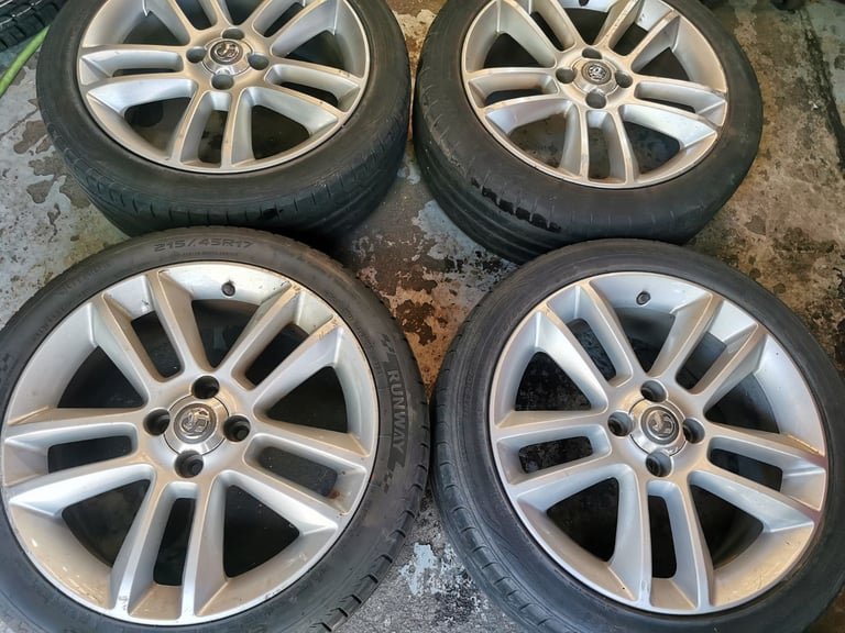 17" VAUXHALL CORSA ALLOY WHEELS / TYRES - 4 X 100 FITMENT