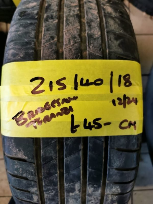 215 / 40 / 18 BRIDGESTONE TURANZA TYRE - FITTING AVAILABLE - Image 1