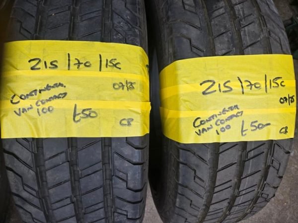 215 / 70 / 15 C CONTINENTAL VAN CONTACT 100 TYRES - TWO AVAILABLE - Image 1