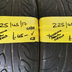 225 / 45 / 17 YOKOHAMA ADVAN NEOVA TYRES - TWO AVAILABLE