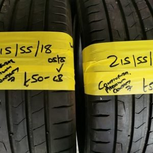 215 / 55 / 18 CONTINENTAL PREMIUM CONTACT 7 TYRES - TWO AVAILABLE