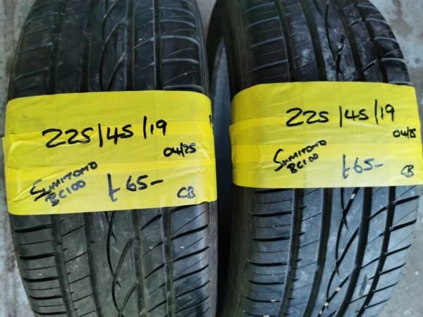 225 / 45 / 19 SUMITOMO BC100 TYRES - TWO AVAILABLE - Image 1