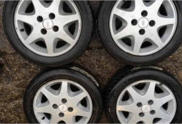 15″ GENUINE FORD MOTORSPORT RS 1600i ALLOY WHEELS / TYRES - Image 1