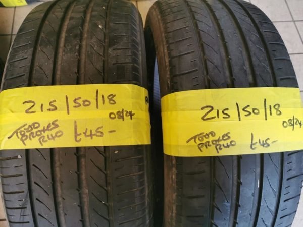 215 / 50 / 18 TOYO PROXES R40 TYRES - TWO AVAIALBLE - Image 1