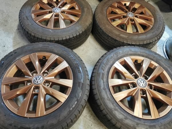 16" VOLKSWAGEN T5 / T6 CLAYTON ALLOY WHEELS / EXCELLENT TYRES - Image 1