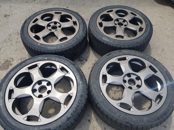 18" LAMBORGHINI STYLE ALLOY WHEELS / NEW TYRES - 5 X 112 - VOLKSWAGEN / AUDI FITMENT - Image 1