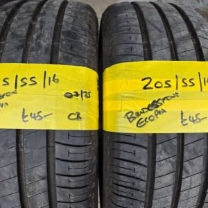 205 / 55 / 16 BRIDGESTONE ECOPIA TYRES - TWO AVAILABLE